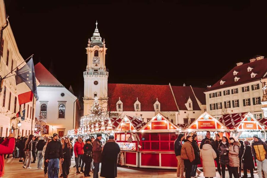 From Vienna: Bratislava Christmas Markets Guided Tour - Hviezdoslav Square and Michael’s Gate: where you shop and snack on your own