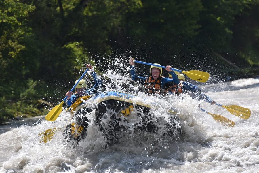 Imster Schlucht: White-Water Rafting in the Tyrolean Alps - After the rapids: farewell drink and a reset shower