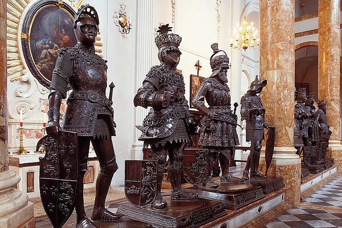 Innsbruck places must see + swarovski, car+driver+local guide - Hofkirche Innsbruck: step inside for Maximilian I and the 28 bronze statues