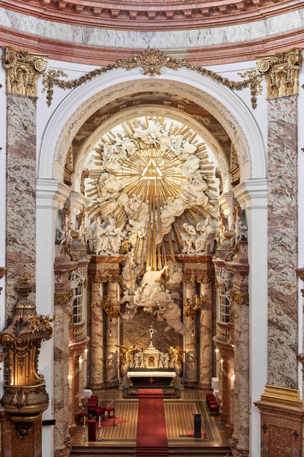 Karlskirche Entry Ticket with Panoramic Terrace Access - Inside Karlskirche: dome fresco, gilding, and the high altar moment