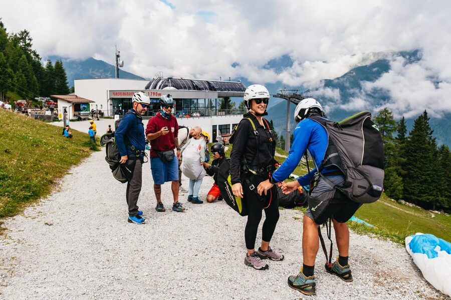 Neustift im Stubaital: Tandem Paragliding Flight - Preflight Gear, Safety Talk, and Getting Ready to Launch