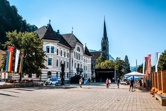 Private Daytrip by Car to Liechtenstein, Germany, Austria & Swiss - Bregenz Photo Stop, Lake Constance Views, and a Church with a Garden