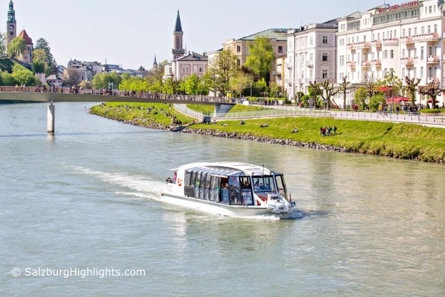 Salzburg: River Cruise & Best of Mozart Fortress Concert - Getting on board at Franz-Josef-Kai, the Salzach cruise you can actually enjoy