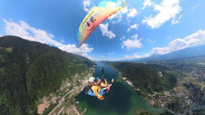 Tandem flight: Paragliding panorama tandem flight