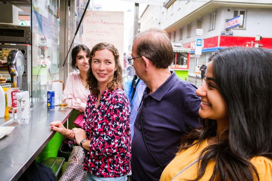Vienna Food Tour: Dishes, Wine, Street Food & Culture - Street food and the beer or spritzwein stop