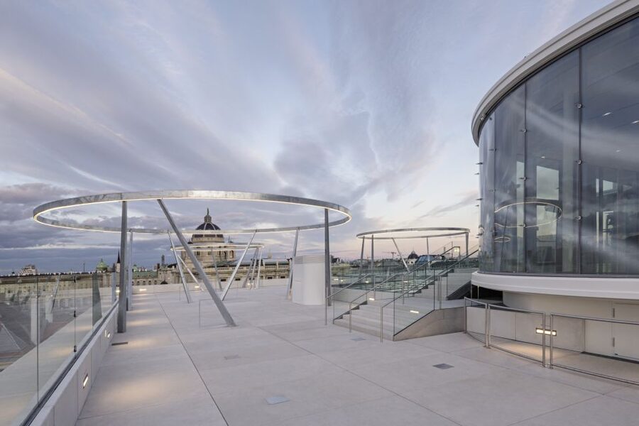 Vienna: Walking Tour of the MuseumsQuartier with Guide - MQ Libelle: the glass façade with 2.35 million white dots