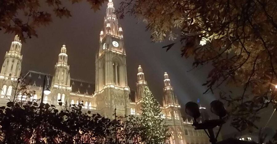 Wien: Tour with locals on the trails of the Christmas Tree - Meeting at Anker Clock and Prepping for a Two-Hour Walk